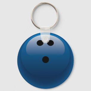 PORTE-CLÉS BOULE DE BOWLING BLEUE