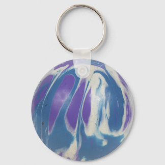 Porte-clés boule de bowling marbrée