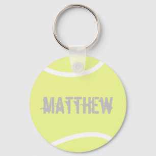 Porte-clés Boule de Tennis Jaune Personnalisée