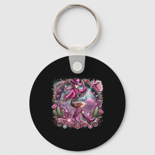Porte-clés Boule Disco Tattoo rose Cowboy Cowboy