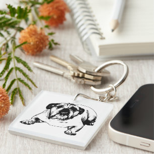 Porte-clés Bouledogue de poche, grande humeur