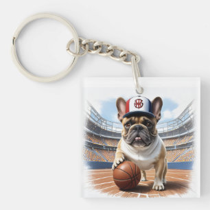 Porte-clés Bouledogue français Basketball Bulldog Jour de la