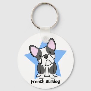 Porte-clés Bouledogue français de BW d'étoile de Kawaii