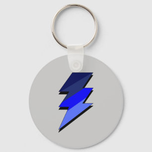 Porte-clés Boulon de tonnerre bleu de foudre