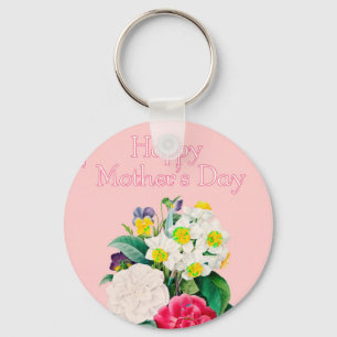 Porte-clés Bouquest vintage rose florale Bonne fête des mères