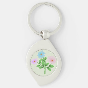 Porte-clés Bouquet de fleurs sauvages à l'aquarelle éthérée -