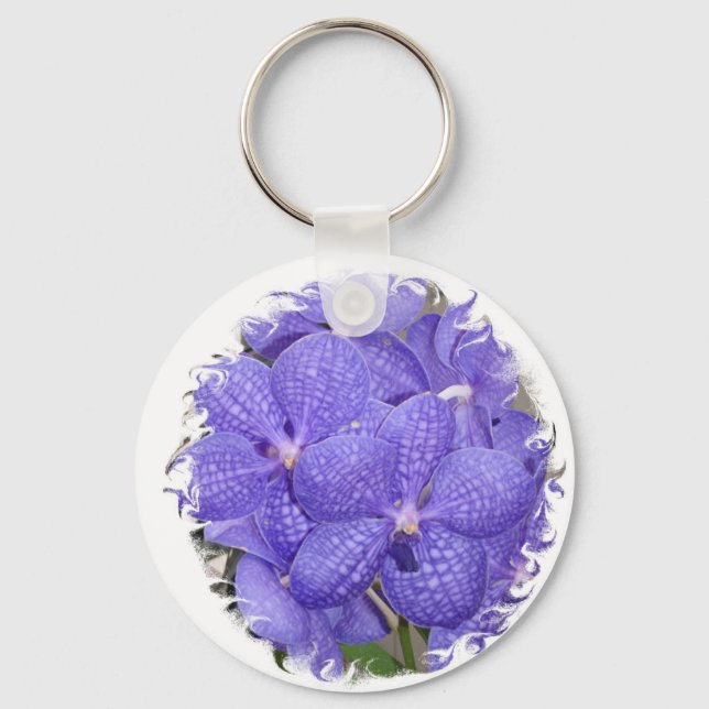 Porte-clés Bouquet de violettes violettes porte - clés (Recto)