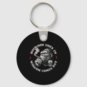Porte-clés Bourbon Va Dans La Sagesse Vient De Monkey Whiskey