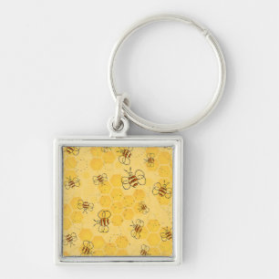 Porte-clés Bourdonnement d'abeilles Abeilles à miel Mignon 