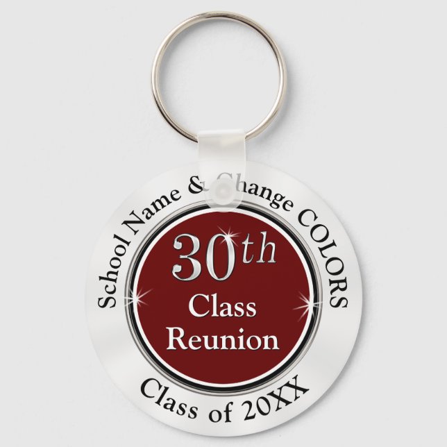 Porte-clés Bourgogne, Blanc, Noir 30ème Classe Reunion Faveur (Recto)