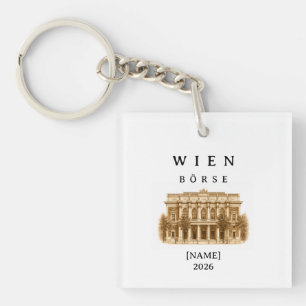 Porte-clés Bourse de Vienne personnalisée   Nom & Année