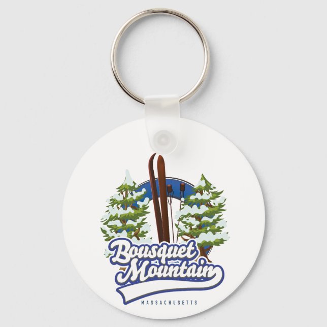 Porte-clés Bousquet Mountain Massachusetts logo Ski (Recto)