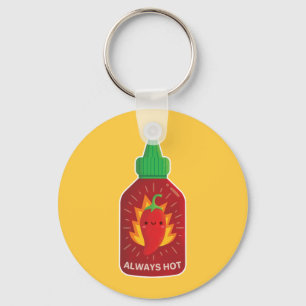 Porte-clés Bouteille De Pepper Sauce De Chili Rouge Très Cha