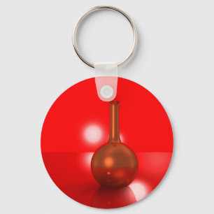 Porte-clés bouteille rouge