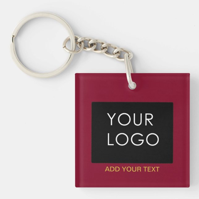 Porte-clés Boutique Burgundy Red Personnalisable Ajouter Votr (Devant)