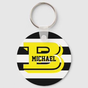 Porte-clés Bouton Bouton du bouton Monogramme Bouton noir Bag