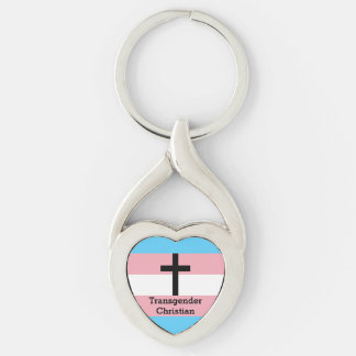 Porte-clés Bouton chrétien de fierté de transsexuel