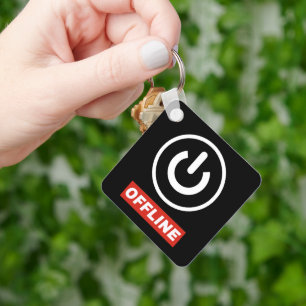 Porte-clés Bouton D'Alimentation Hors Ligne Pour Relax Chill