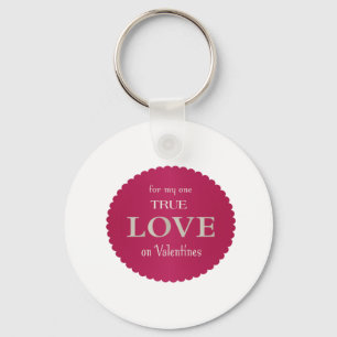 Porte-clés Bouton d'amour vrai anneau de clé