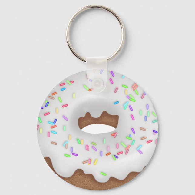 Porte-clés Bouton de boulangerie à beignets de vanille (Recto)