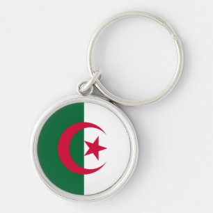 Porte-clés Bouton Drapeau Algérie