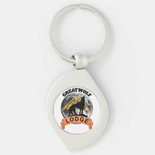 Porte-clés Bouton Grand loup
