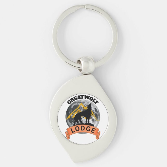 Porte-clés Bouton Grand loup (Devant)