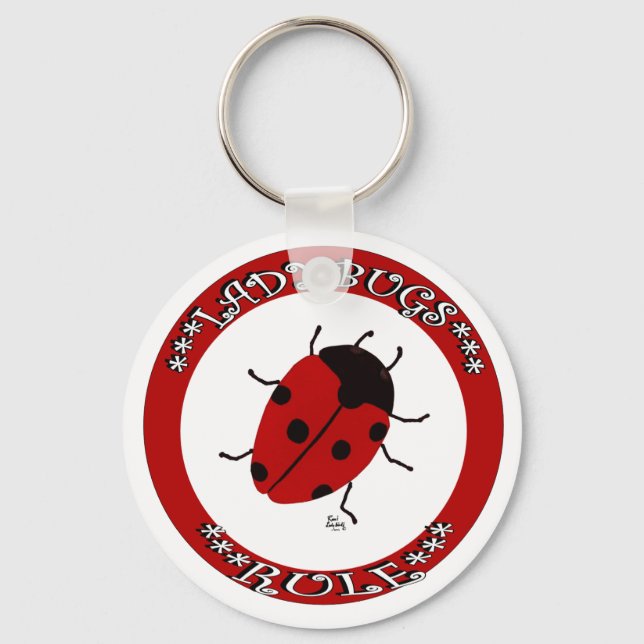 Porte-clés Bouton Ladybug (Recto)