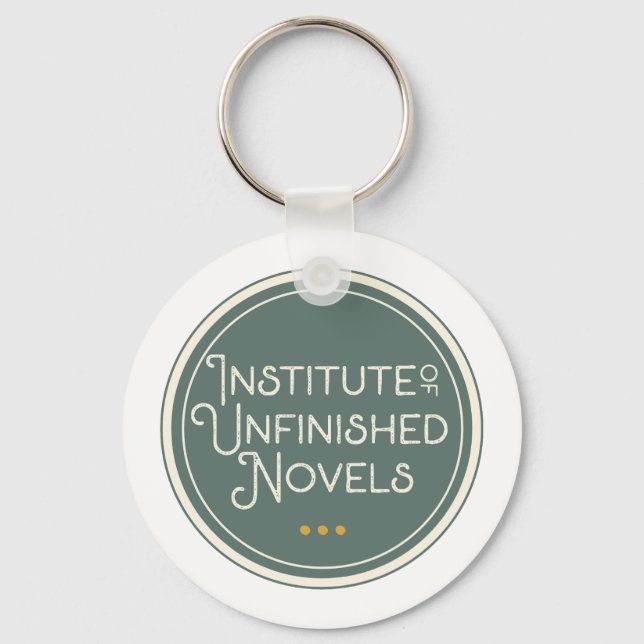 Porte-clés Bouton Nouveau non terminé | Livre cadeau Lover |  (Recto)