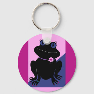 Porte-clés bouton Peace Frog
