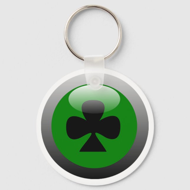 Porte-clés Bouton Poker - Club (Recto)