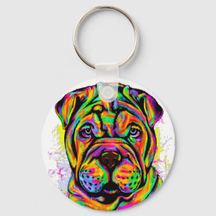 Porte-clés Bouton Shar Pei Chien Chien Chien Chien Lifestyle