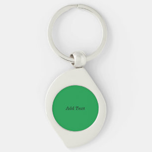 Porte-clés Bouton vert Créer votre propre texte