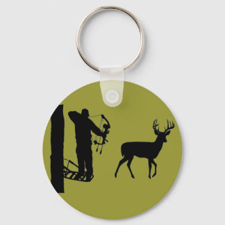 Porte-clés Bowhunter dans le Treestand Shooting Deer