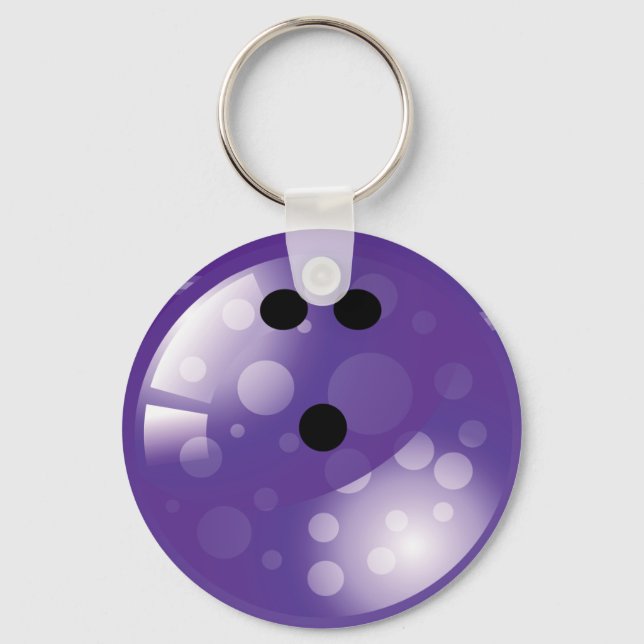 PORTE-CLÉS BOWLALL RÉTRO PURPLE (Recto)