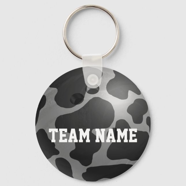 Porte-clés Bowling Ball Cow Grey (Recto)