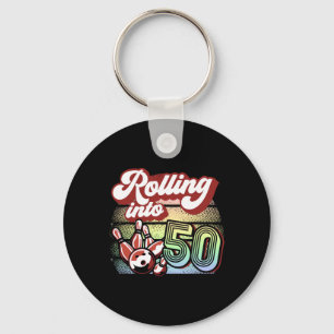 Porte-clés Bowling Party Rolling Dans 50 Bowling Anniversaire