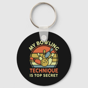 Porte-clés Bowling-shirt My Bowling Technique Est Top Secret