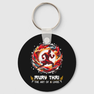 Porte-clés Boxe Thaïlandaise MMA Kickboxing Art des Huit Memb