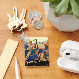 Porte-clés Boxe vintage, Boxers pendant un match