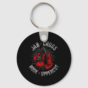 Porte-clés Boxe Vintage Jab Cross Hook Uppercut