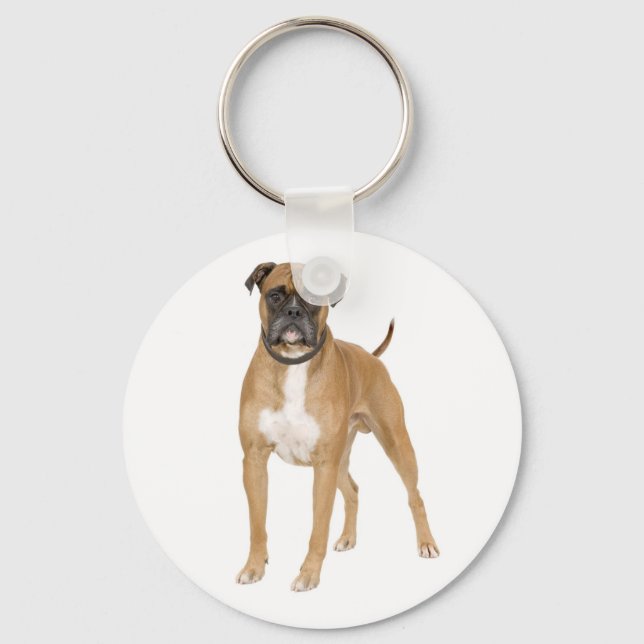 Porte-clés Boxer Amoureux des chiens de marionnettes mignonne (Recto)