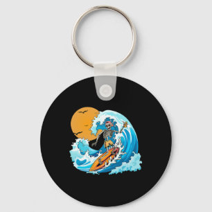 Porte-clés Boy Summer Vacation Skeleton Surfing Hawaii Hawaii