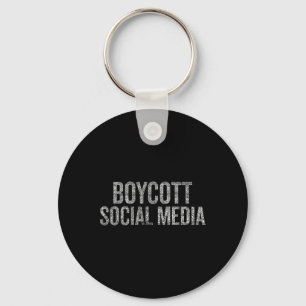 Porte-clés Boycottez les médias sociaux en colère