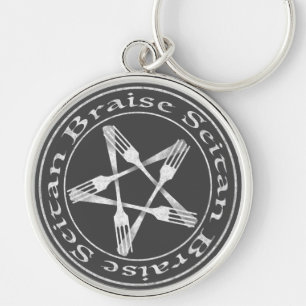 Porte-clés Braise Seitan Vegan Pentagram (light version)