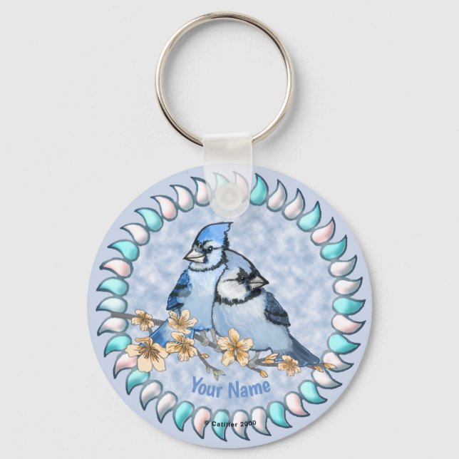 Porte-clés Branche Blue Jay (Recto)
