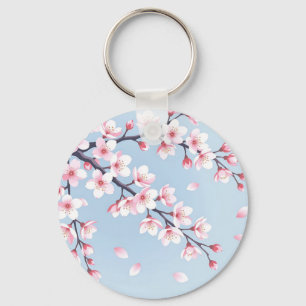 Porte-clés Branches de fleurs de cerisier motif serein