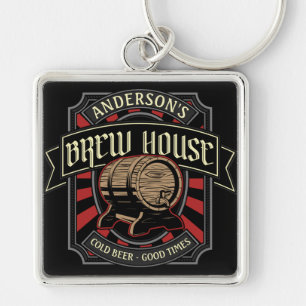 Porte-clés Brasserie personnalisée Étiquette Bière Brasserie 