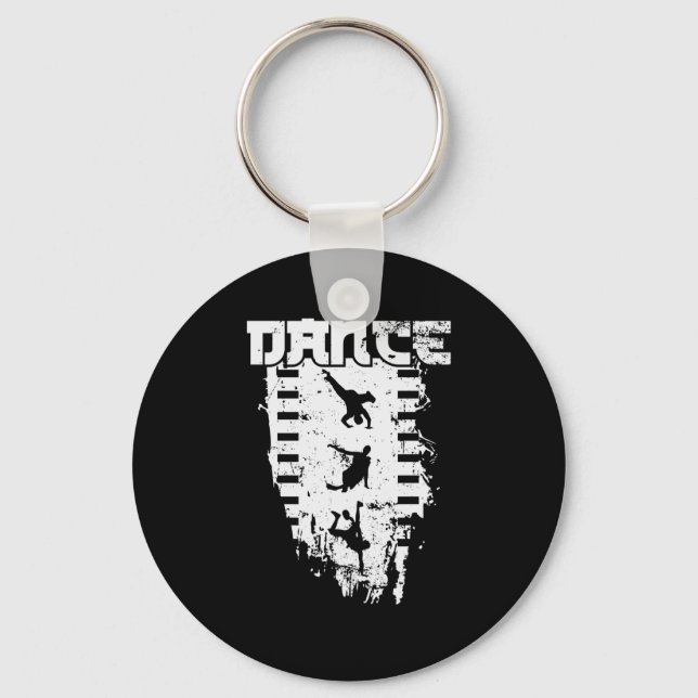 Porte-clés Breakdance dance hip-hop et radio (Recto)