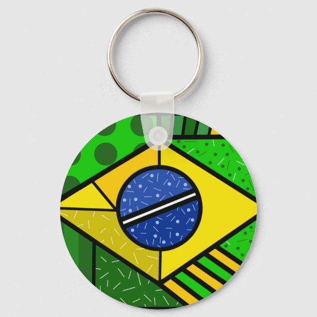 Porte-clés Brésil Brazil brazilian flag (Recto)